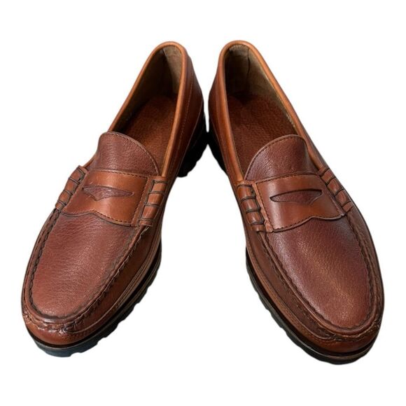 New Allen Edmonds Quincy Tan Leather Men\'s Slip-on Dress Shoes Loafers 9  9D main image 5